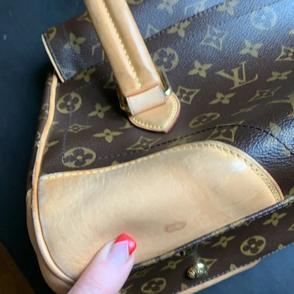 Louis Vuitton Brown Tan Satchel with Monogram Canvas - Picture 5 of 11